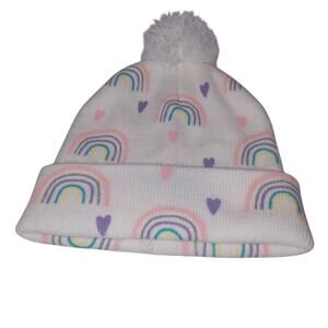 Rainbow Print Winter Hat Girls Likes New